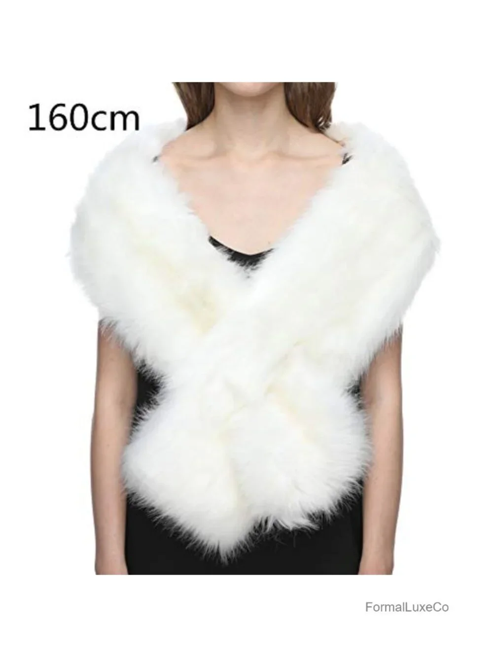 Faux Fur Scarf Wrap Collar Shawl Shrug Winter Cold Weather